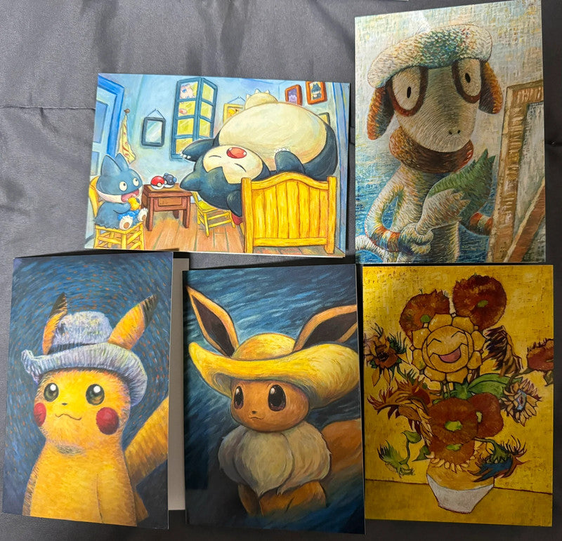 5 card wallet Pokémon van gogh