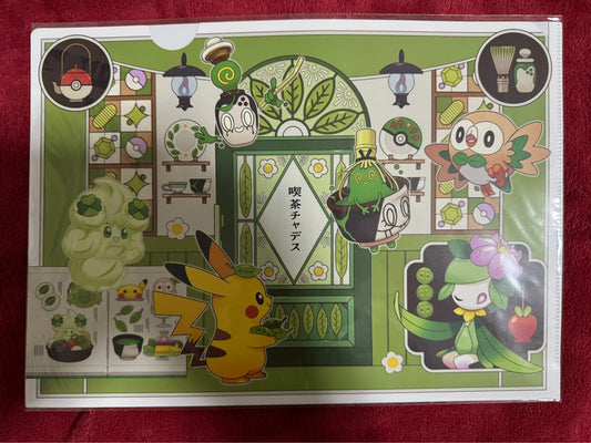 Pokémon A4 Clear File Cafe Chades Pokémon center 🇯🇵